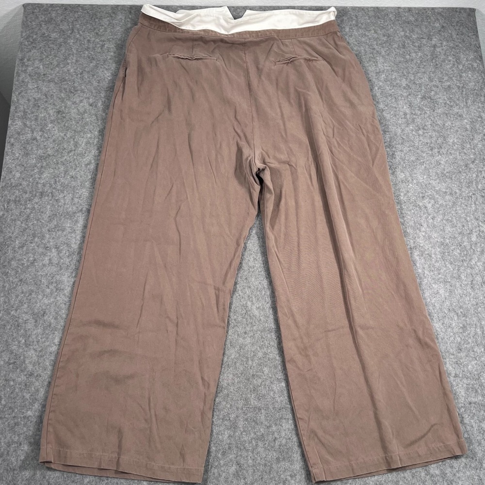 Reformation Mushroom‎ Brown Stevie Wide Leg Trouser Pants Women's Size 20 - Picture 4 of 7